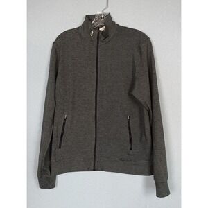 Malo Republic Full Zip Performance Jacket Charcoal Gray Butter Soft  Mens Medium